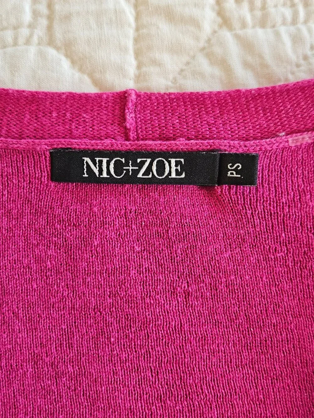 NIC+ZOE Women's Deep Pink Wrap Sweater - Size Petite PS
